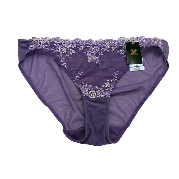 Wacoal Embrace Lace Hi Cut Panty Sz XL Grape - Picture 3 of 5
